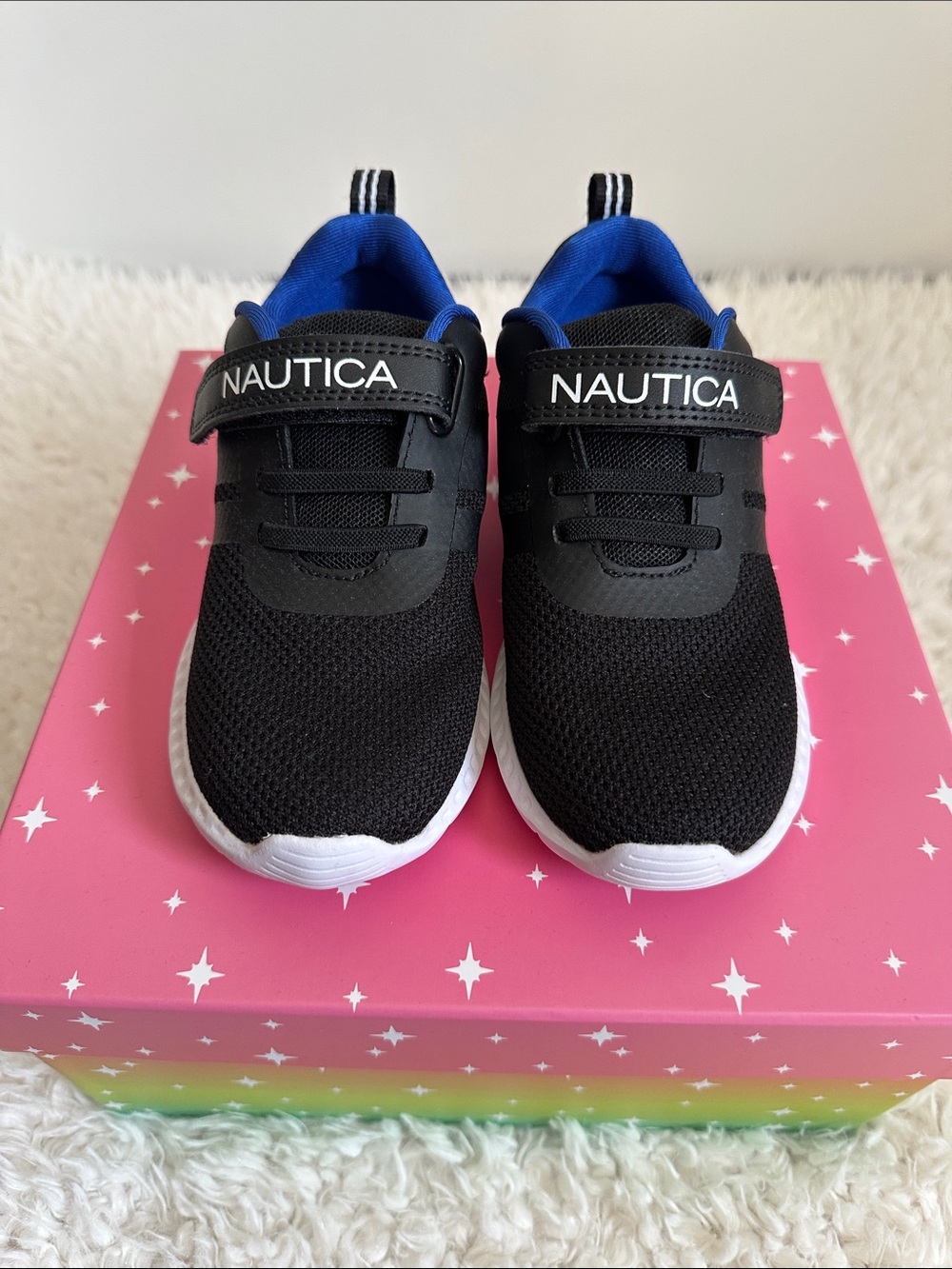 Nautica Kids' Black and Blue Athletic Sneakers